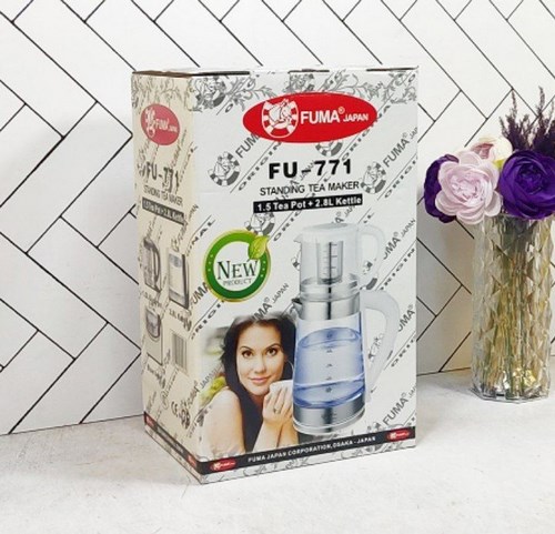 rsl-100082175 FU_771 چای ساز روهمی بدنه پیرکس سفید فوما(100) - تصویر 1